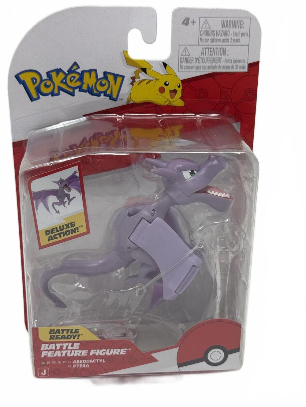 Jazwares Pokemon Battle Feature Aerodactyl 4.5" Deluxe Action Figure 2026 NEW
